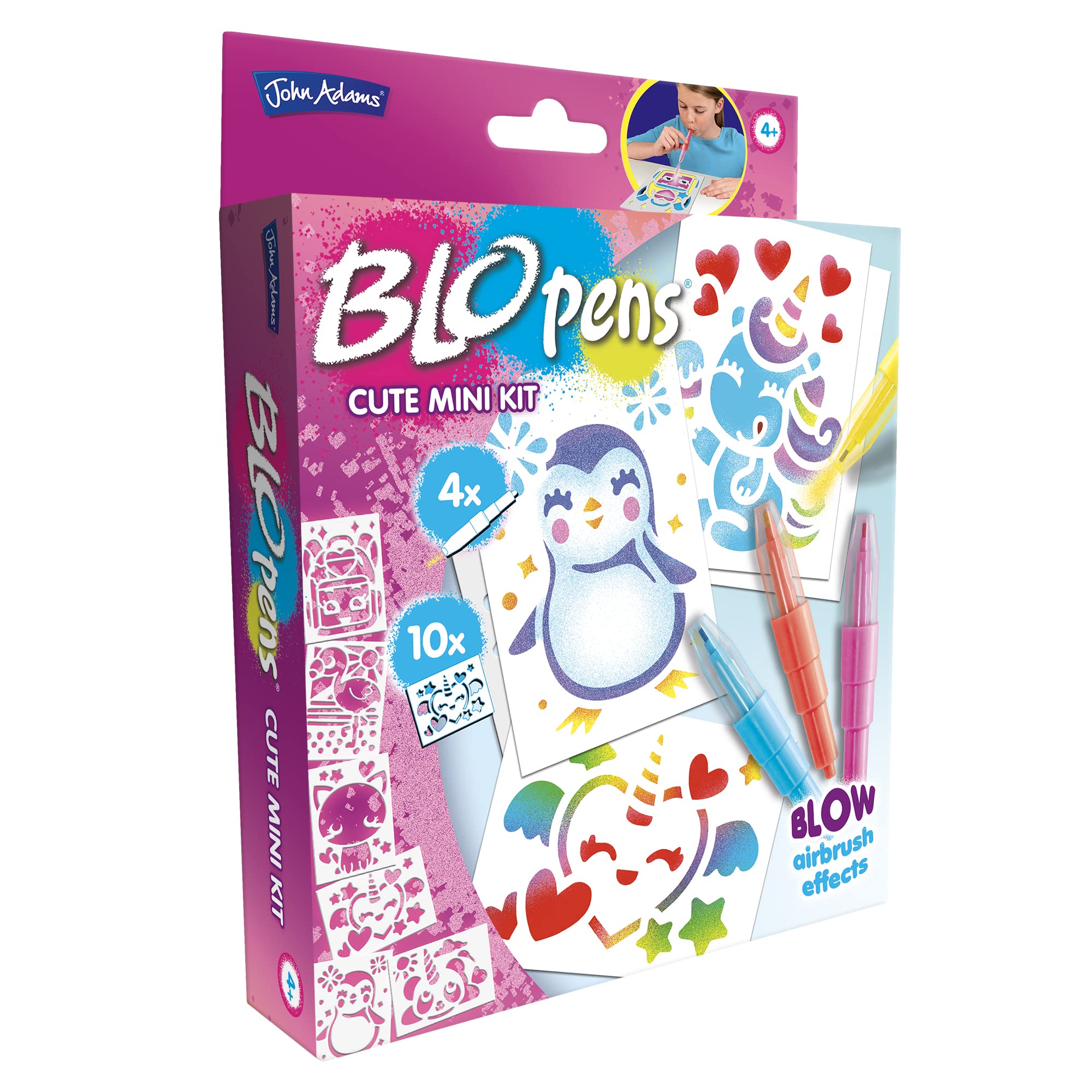John Adams | BLOPENS Cute Mini Kit: Blow airbrush effects! | Arts & Crafts | Ages 4+