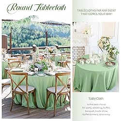 10 Pack Sage Green Round Tablecloths - 120