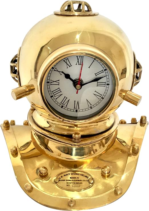 Diving Helmets Antiques Vintage Antique Brass Divers Clock Diving