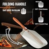 Deer & Oak 12 Inch Pizza Peel Wooden Aluminum Foldable Paddle view 5