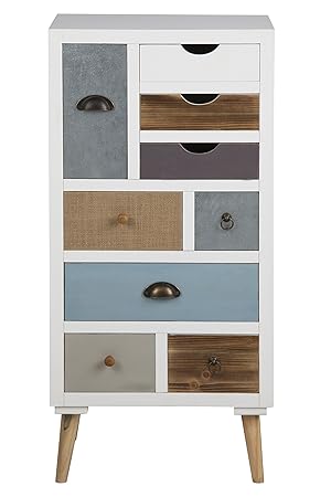 AC Design Furniture Kommode Suwen, B: 48 x T:32 x H: 98 cm, MDF, mehrfarbigen