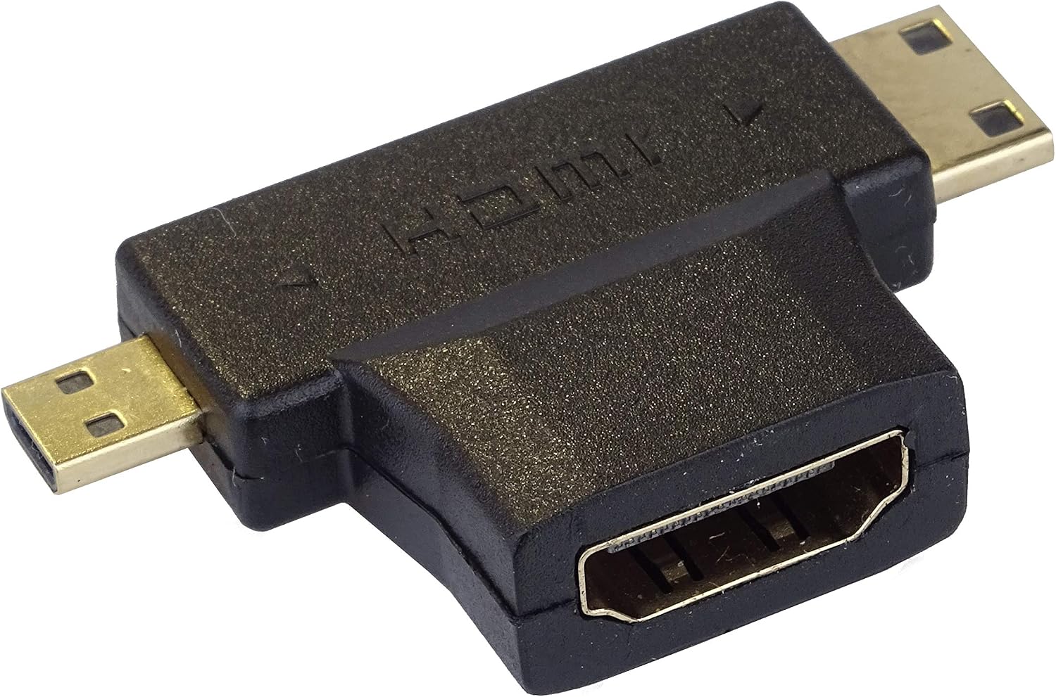 PremiumCord HDMI to Mini HDMI and Micro HDMI Adaptor Gold-Plated HDMI Female to Mini HDMI Male and Micro HDMI Male for Full HD 1080p
