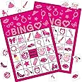 Pink Party Bingo Games Hot Pink Birthday Party Games for Kids Adults Pink Girls Birthday Party Favors 24 Players Bingo Cards Princess Doll Bingo Game for Family Holiday Gatherings Party Supplie