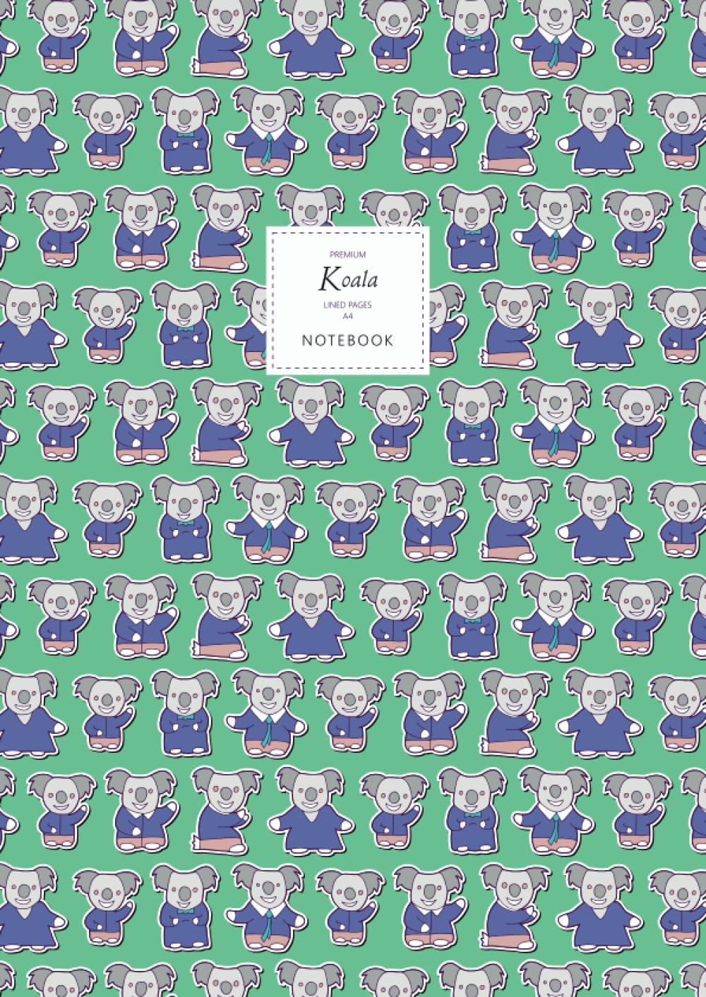 Koala Notebook - Lined Pages - A4 - Premium: (Green Edition) Fun notebook 192 lined pages (A4 / 8.27x11.69 inches / 21x29.7cm)