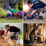 QWORK Adjustable Knee Pads for Work Gardening Men Women Comfort Padding view 7