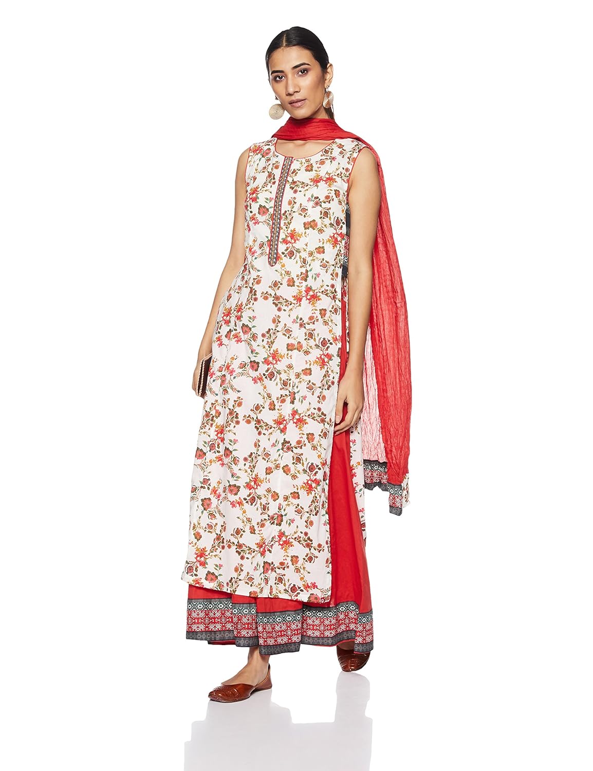 biba women's straight salwar suit set