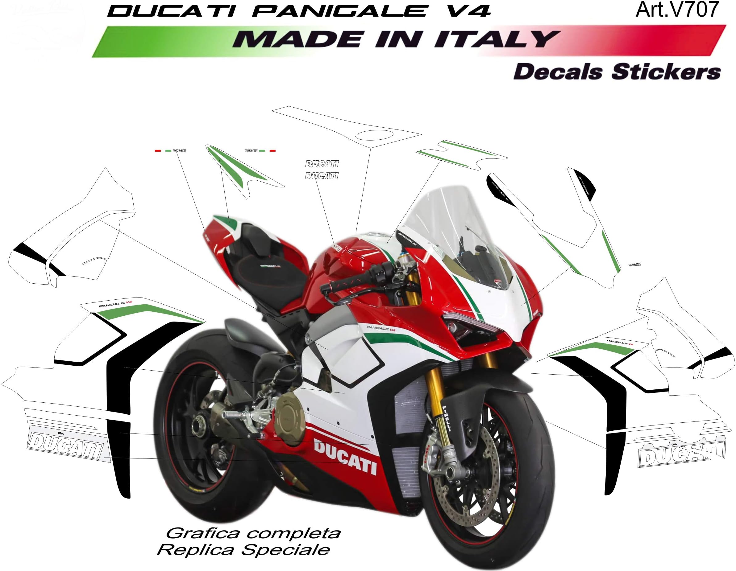 Vulturbike Stickers Kit for Ducati Panigale V4 Special Design