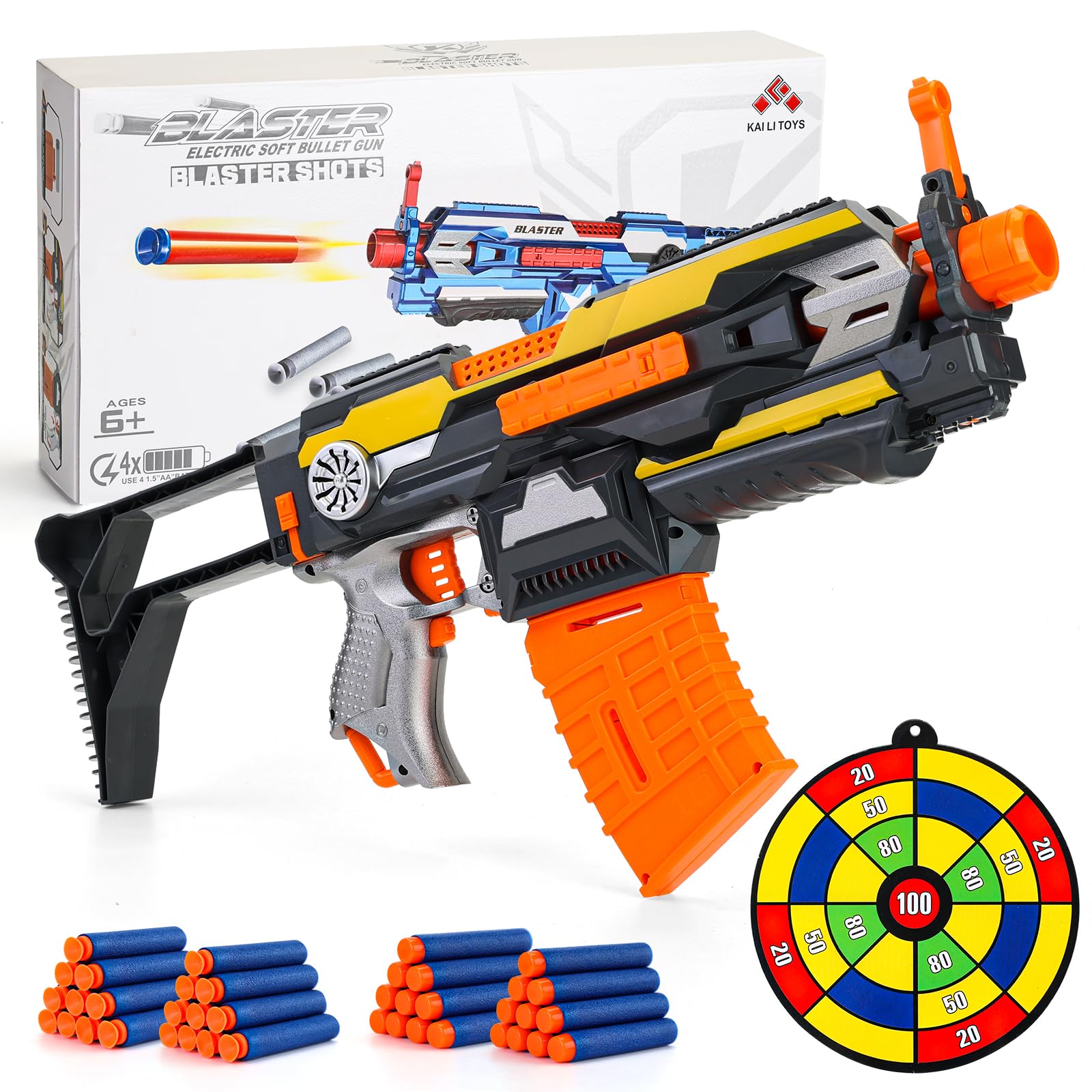 Automatic Toy Gun, Electric Toy Foam Blasters & Guns with 40 Bullets ...