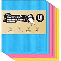 AIDEA Swedish Dish Cloth-10PK, Swedish Dishcloths for Kitchen, Reusable Paper Towels Washable, Sponge Cloths Kitchen, Absorbe