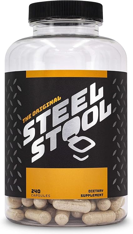 Amazon Com Steel Stool Fiber Supplement For Men All Natural Psyllium Husk Fiber Blend Improve Digestion Regularity 240 Capsules Health Personal Care