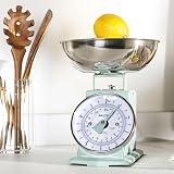 Salter Timeless Mechanical Kitchen Scale Sage, 5 kg, 1 Litre Bowl, Dial view 3