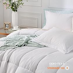 Bedsure White Queen Comforter Set - White Basket