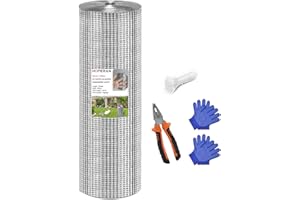 HOPERAN Hardware Cloth 1/2 inch 36 x 100 Ft Mesh 19 Gauge Chicken Wire Mesh- Hot Dip Galvanized Chicken Wire Fencing - Wire Fence Mesh Roll for Garden Fencing Chicken Coop & Pet Enclosures