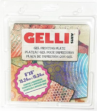 Gelli Arts 6 x 6 Gel Printing Plate Transparent 15.2 cm Square