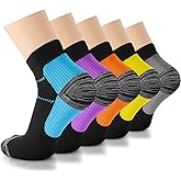 Iseasoo Copper Ankle Compression Socks - Low Cut Arch Support Socks for Men & Women, Running, Nurses, Plantar Fasciitis Socks