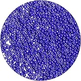 ORNSHIZI 3mm Dark Blue Seed Beads 8/0 50gram About 1780pcs Seed Beads for Making Wrist Bracelet Earring Necklace Jewelry