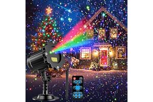 ECOHDT Brighter Laser Christmas Projector Lights Outdoor, Waterproof RGB 3 Colors Gypsophila Moving Twinkles Christmas Decorations Stars Light Show, Holiday Light Decorations for Yard/House/Garden/Party