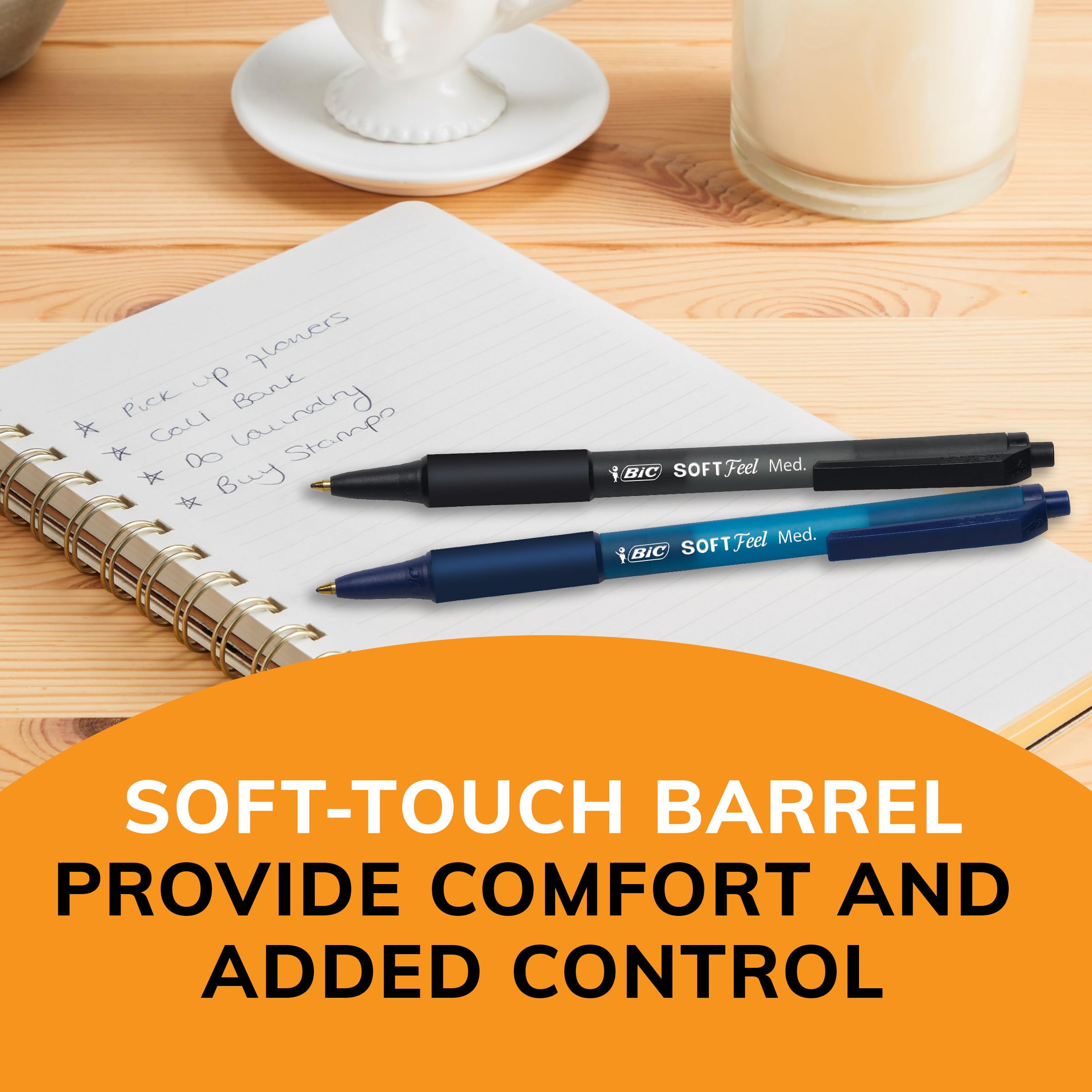 BIC 8373982-8373982 Kugelschreiber Blau Clip-on Retractable Ballpoint Pen 12 Stück(e) SoftFeel Clic Retractable Ballpoint Pen Blue PK12, Soft Feel 5