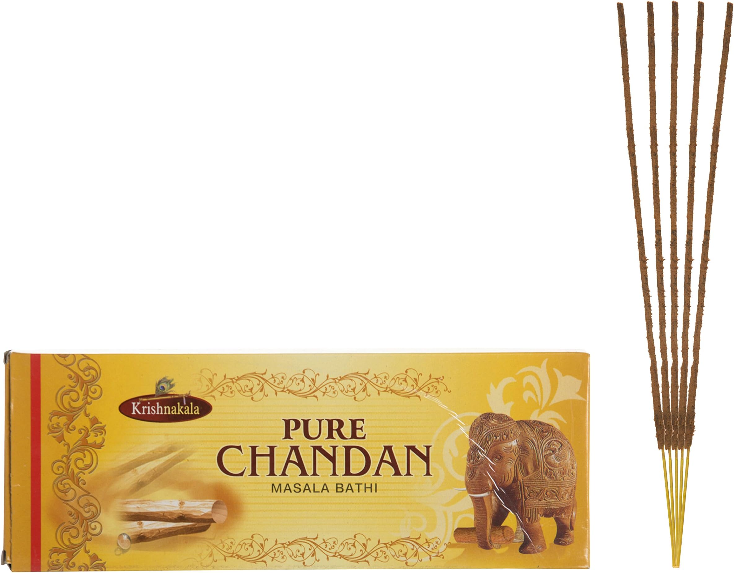 Krishnakala Masala Bathi Pur Chandan Sticks (26 cm, 100 gm, Brown)