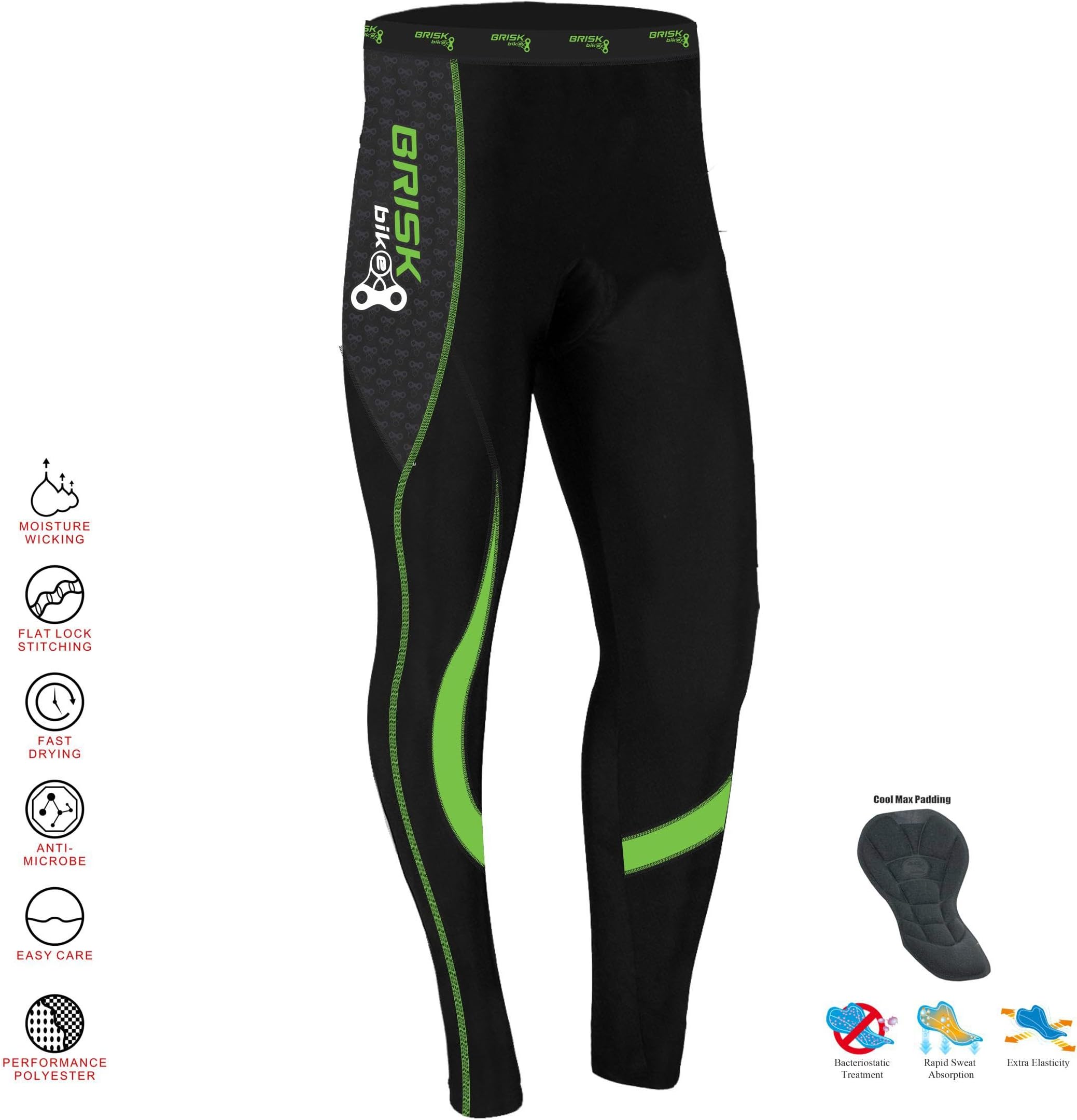 Brisk Bike Cycling Trousers Women Padded Cycling Trousers with Cool Gel Padding Inside Cycling Tights Breathable and Lightweight Cycling Pants