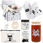 LiYiQ Cat Lover Gifts for Women - Cat Mom Gifts, Crazy Cat Lady Essentials: Makeup Bag, Socks, Scrunchies, Greeting Cards - Perfect for Birthdays & Mother's Day