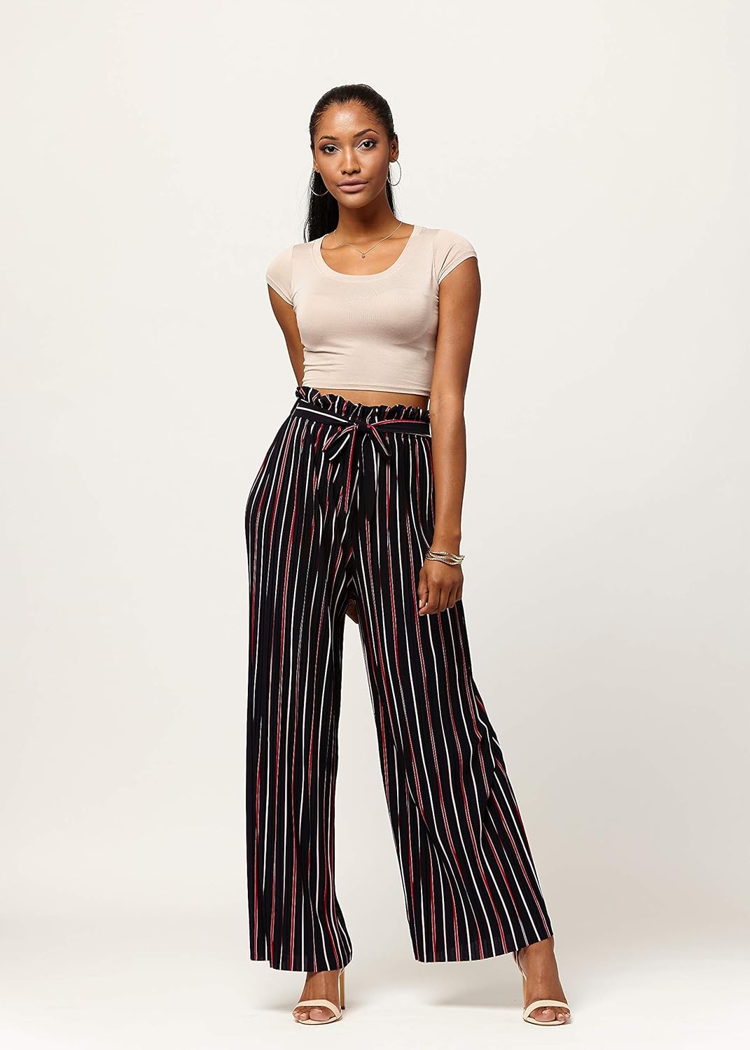 Premium Stretch Palazzo Pants for Women - High Waisted Micro Pleated - Regular and Plus Sizes at  Women’s Clothing store