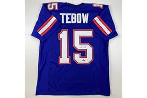 HOFSM.COM HALL OF FAME SPORTS MEMORABILIA Facsimile Autographed Tim Tebow Florida Blue Reprint Laser Auto College Football Jersey Size Men's XL