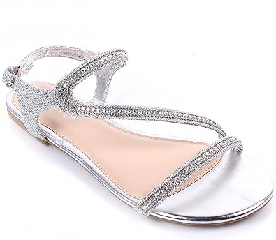 silver sandals size 2