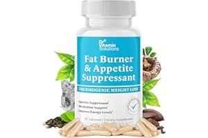 DR VITAMIN SOLUTIONS Fat Burner for Women & Men - Appetite Suppressant for Weight Loss - Pills with Chromium, Caffeine & Green Tea Extract - Metabolism Booster Thermogenic Weight Loss - 35 Capsules