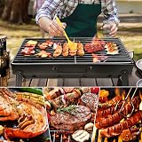AGM Charcoal Barbecue Portable Foldable Grill 520x295x222 mm M size view 5