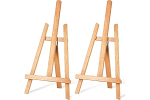 STARHOO 16 Inch Tabletop Easel Stand for Painting Canvas Table Top Easels for Display Wooden Small Easels Portable Photo Picture Sign Holder (2 Pack)