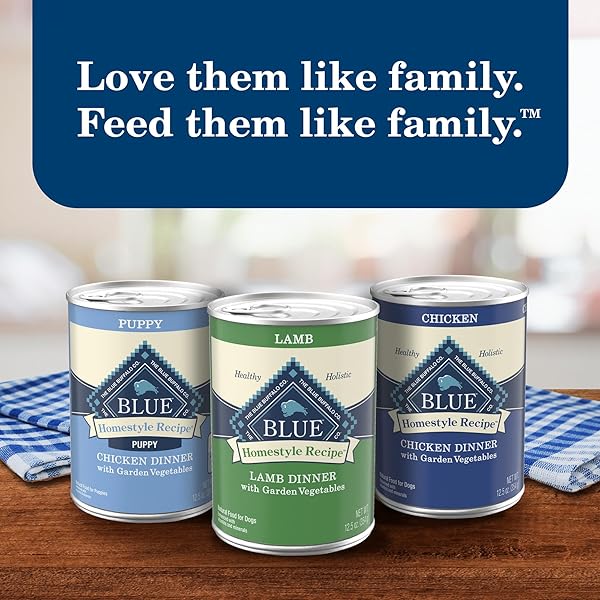 BLUE BUFFALO HOMESTYLE RECIPE ADULT WET DOG FOOD, MADE WITH NATURAL INGREDIENTS, TURKEY AND LAMB DINNER VARIETY PACK, 12.5-OZ CANS (6 COUNT, 3 OF EACH)