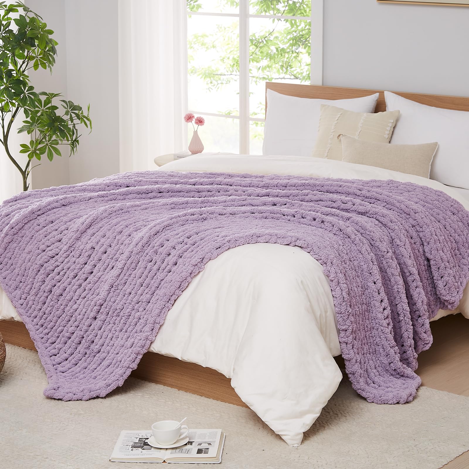 L'AGRATY Chunky Knit Blanket