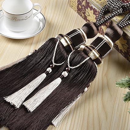Amazon Com Kiseng Tassel Tiebacks 1 Pair Window Curtain Tieback