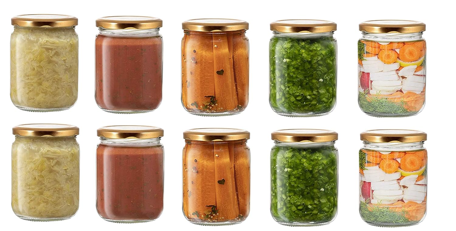 Exexus Home 500ml Glass Container for Kitchen Storage Jar || Set of 6