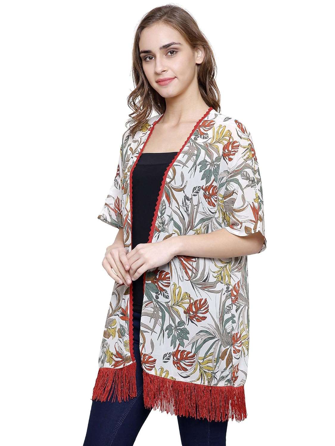 mansicollections multicolor printed shrug for women