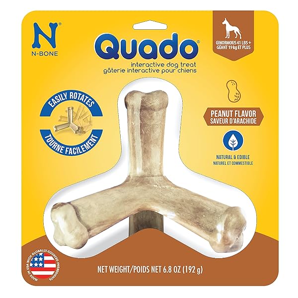 QUADO INTERACTIVE CHEW, GINORMOUS PEANUT FLAVOR (1 PACK),...