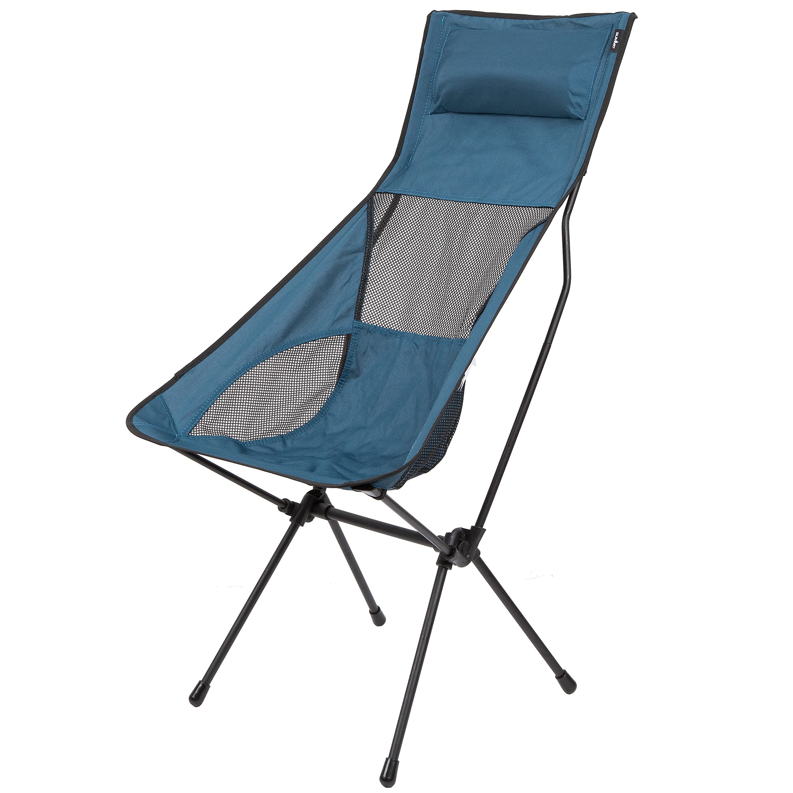 PMS VFM - Pack Away Outdoor Portable Camping Chair With Carry Bag (Blue), Easy, Durable, Comfortable, Lightweight, Camping, Festivals, Hiking, Picnics, Outdoor Living, Water Resistant