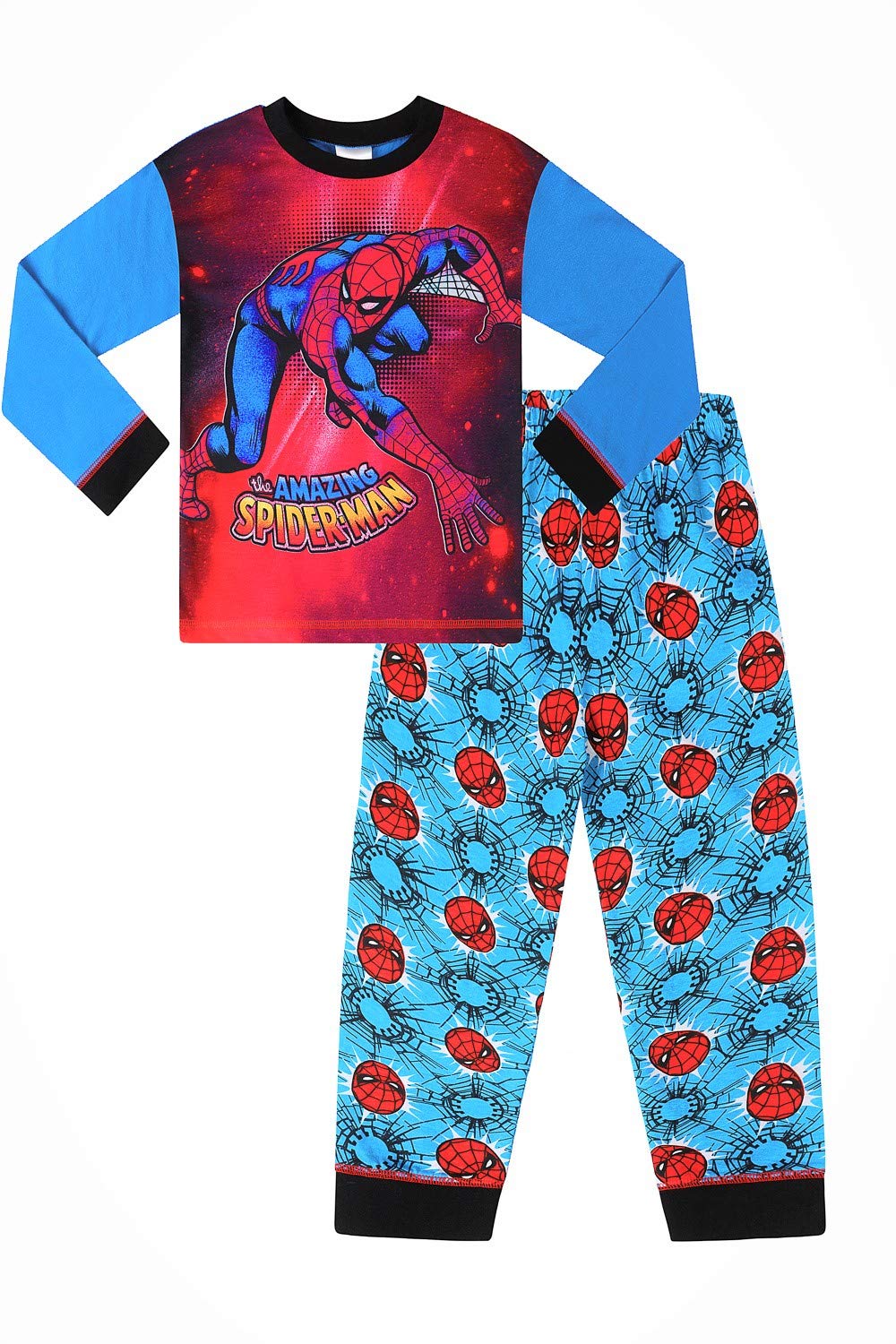 Boys Marvel Spiderman Long Pyjama Set W22 Red Blue (5-6 Years)