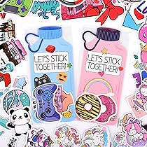 Amazon.com: VAINECHAY Stickers Valentines Cards for Kids - 48 Sets ...