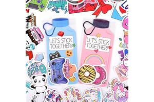 VAINECHAY Stickers Valentines Cards for Kids - 48 Sets Valentine's Day Gifts Classroom Exchange for Boys Girls School Class, 7 * 3.1 inch