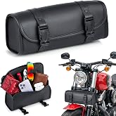 Nomad Motorcycle Tool Bag&ndash;Universal Handlebar Pouch&ndash;Waterproof Cruiser Biker Roll Bag Front Fork or Saddlebag Storage (Black)