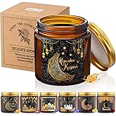 Lyrow 6 Pcs Ramadan Gifts for Women Men Ramadan Mubarak Candles 3.5 oz Scented Soy Wax Candle Islamic Muslim Candles Islamic Party Favors Gifts for Home Muslim Islam Festival Decor (Black Gold)