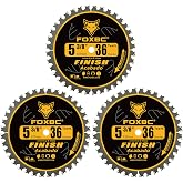 FOXBC 5-3/8 Inch Carbide Circular Saw Blade 36 Tooth Trim Finish Wood with 10mm Arbor