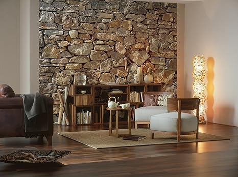 Komar 8 727 Fototapete Stone Wall Tapete Wand Dekoration Wandbelag Wandbild Wanddeko Steinwand Steinoptik Steinmauer 8 727 Neutral 368 X 254 Cm 8 Stuck Amazon De Baumarkt