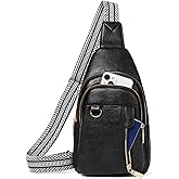 GAEKEAO Sling Bag for Women Crossbody Bags Fanny Pack Vegan Leather Chest Bag Travel Shoulder Belt Purse Backpack Gifts