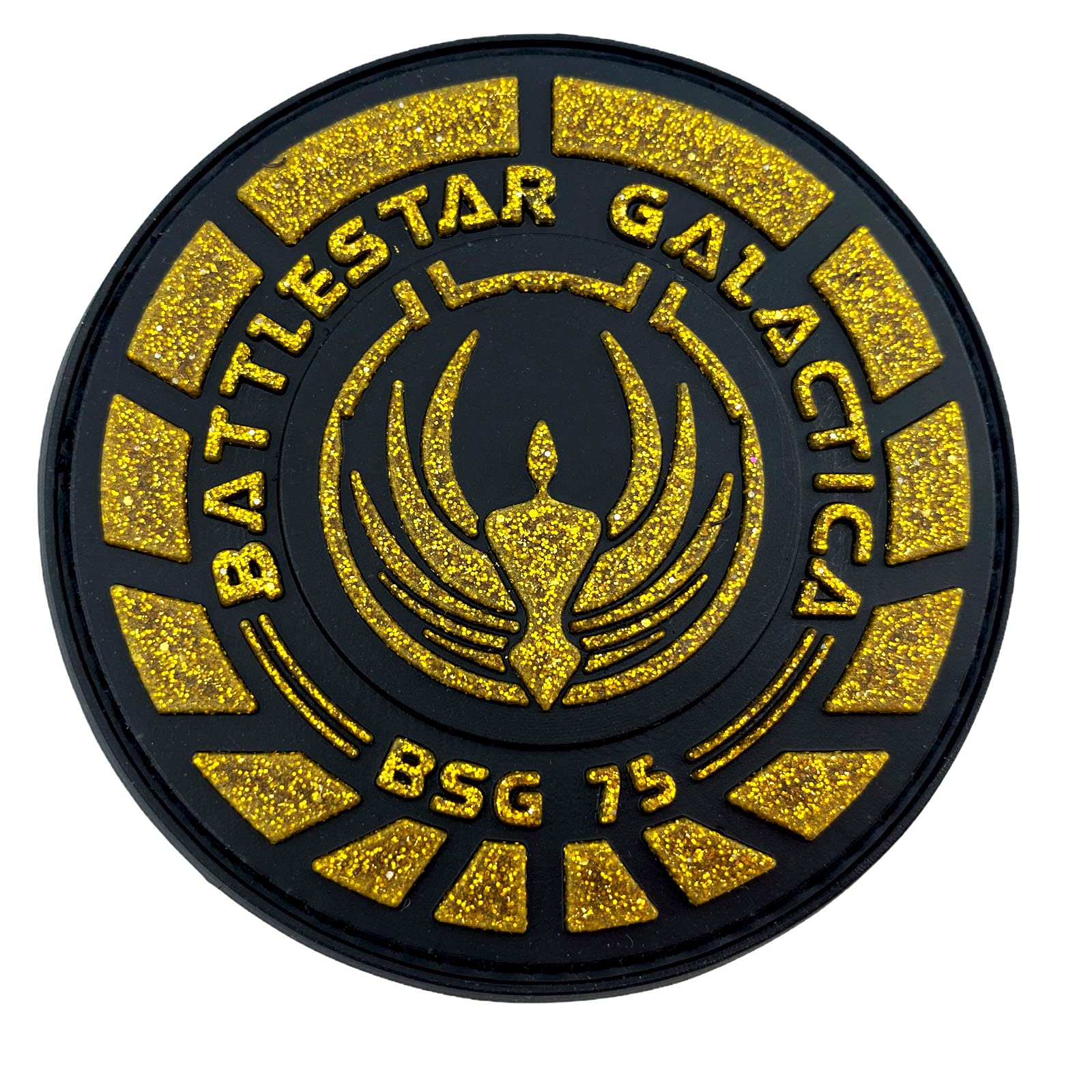 Battlestar Galactica BSG 75 Officer Black Gold PVC Airsoft Cosplay Patch