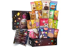 TURKISH MUNCHIES BY MUEKZOIN Maxi International Food Hamper | Premium Exotic Foreign Foods | Unique Hampers & Gourmet Gift for Men and Women | American Alike Retro Turkish Foods | 20 Full-Size + 1 Bonus Snacks