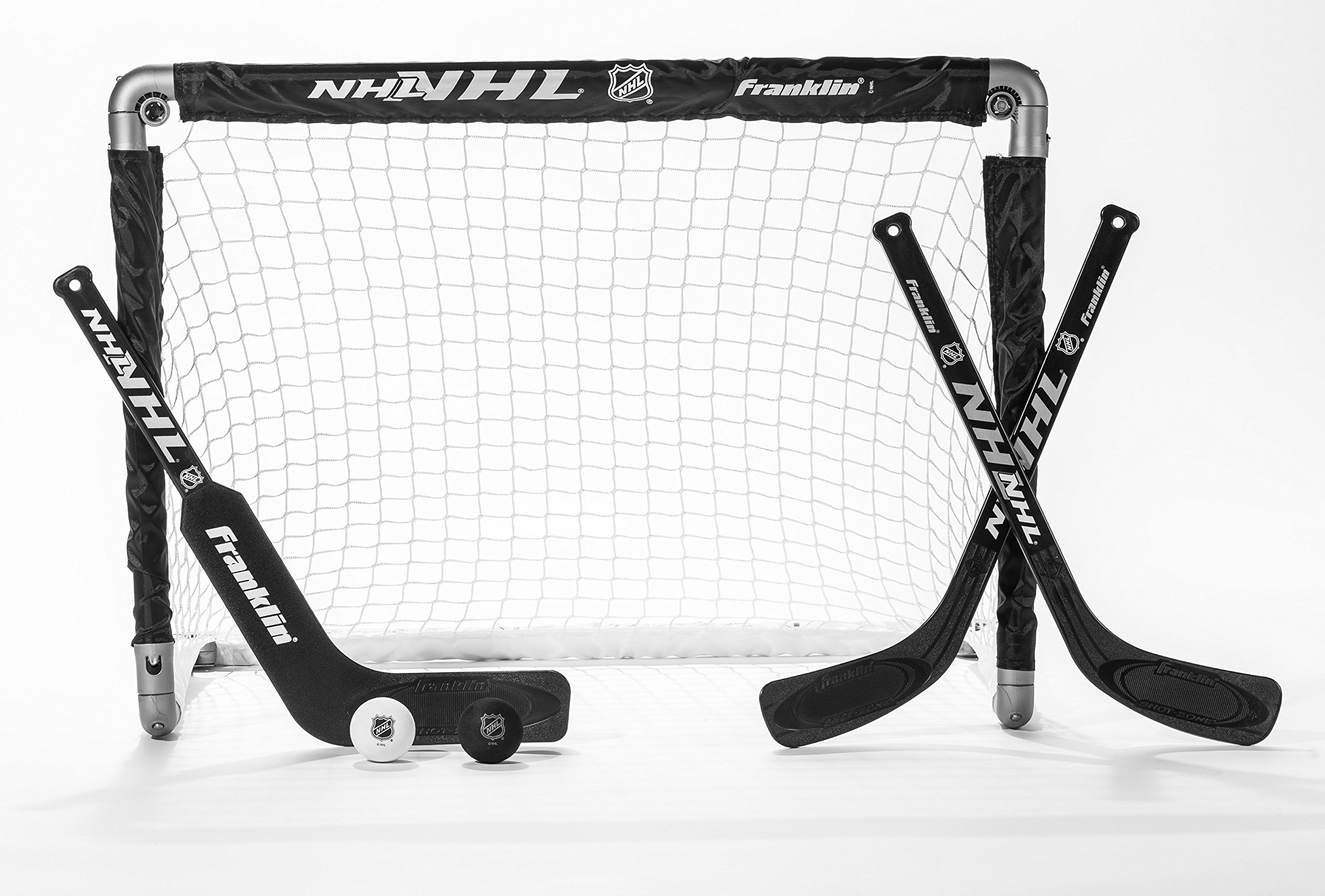 Franklin Sports Mini Hockey Goal Set Of Two NHL Approved Black