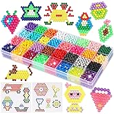 Eenua 3220 pcs Non-Iron Fuse Beads Refill Pack 5mm Beads Bead Set for Beginners (Beads Only)